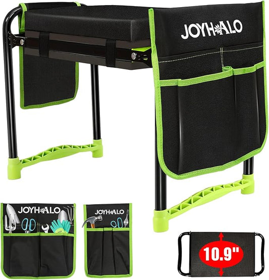 10.9in Wide Foldable Garden Kneeler and Seat, Heavy Duty with Thick Pad | Garden kneeler seat for seniors, Thick kneeling pad, Gardening stool, Foldable, Kneel & sit stool, Planting & weeding aid