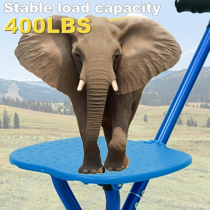 FATTCHIAR Walking Cane with Seat Folding Lightweight Adjustable Cane Chair Foldable for Seniors Portable Seat