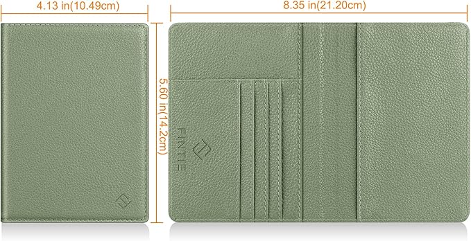 FINTIE Passport Holder, Slim Travel Wallet RFID Blocking Card Case Cover | Passport Cover Protector Essentials with Credit Card Slots, For Women/Men