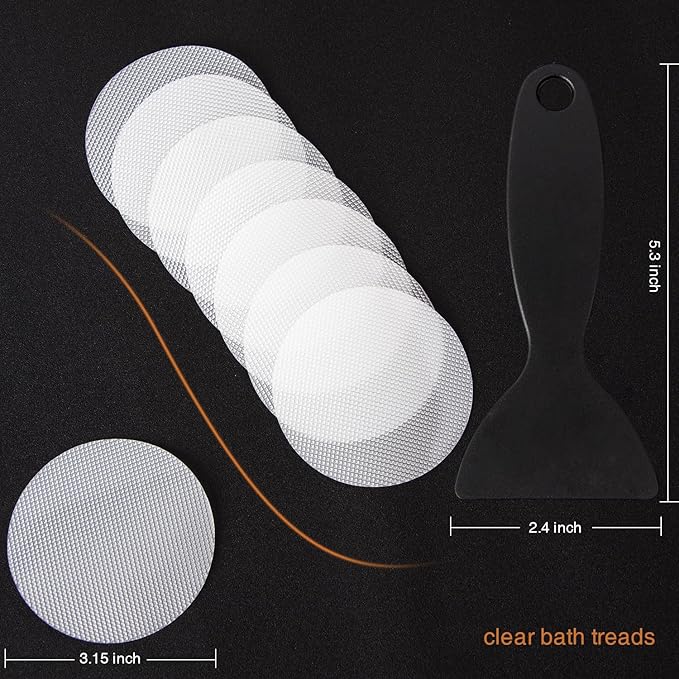 36PCS Non-Slip Bathtub Stickers, Safety Bathroom Tubs Showers Treads Adhesive Decals Scraper