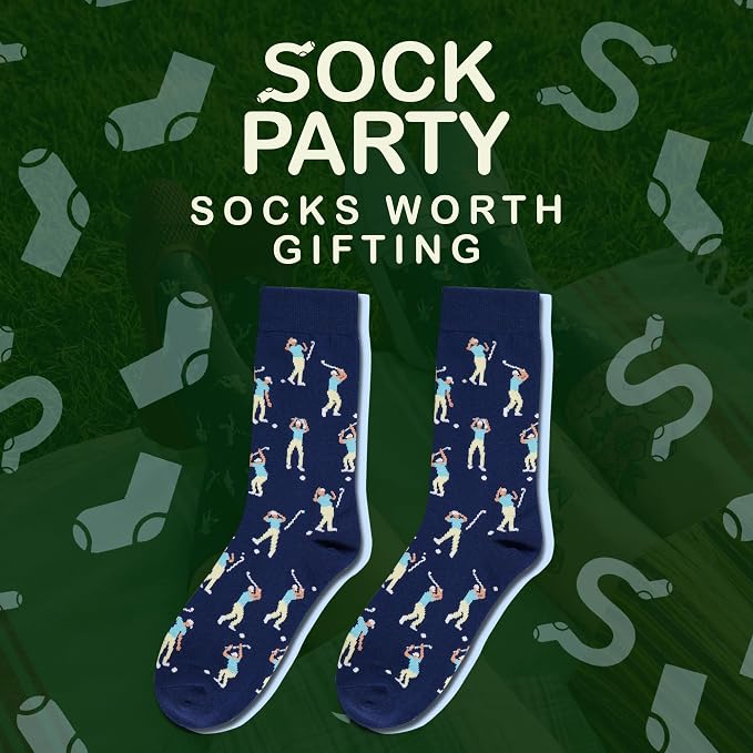 Funny Golf Socks For Men, Hilarious Golf Gift For Men, One Size 8-13