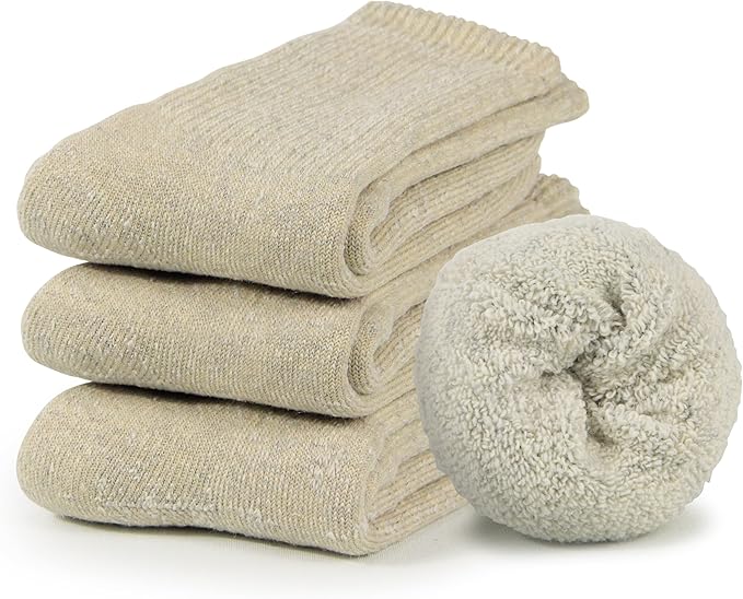 BomKinta Wool Hiking Socks Women - Merino Thick Warm Thermal Boot Socks - Winter Cozy Crew Sock Size 5-11