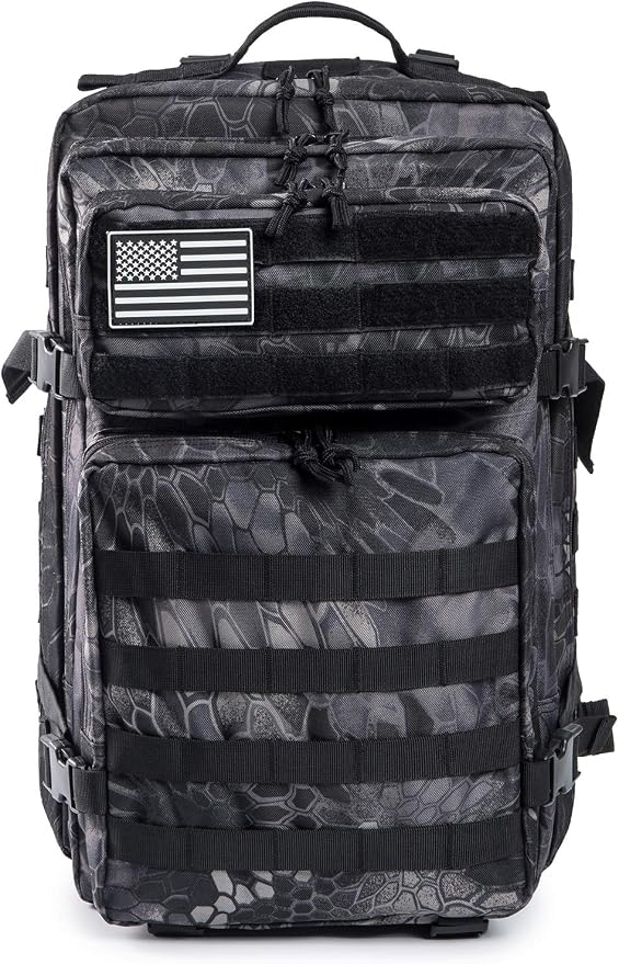 QT&QY 45L Military Tactical Backpacks Molle Army Assault Pack 3 Day Bug Out Bag Hiking Treeking Rucksack…