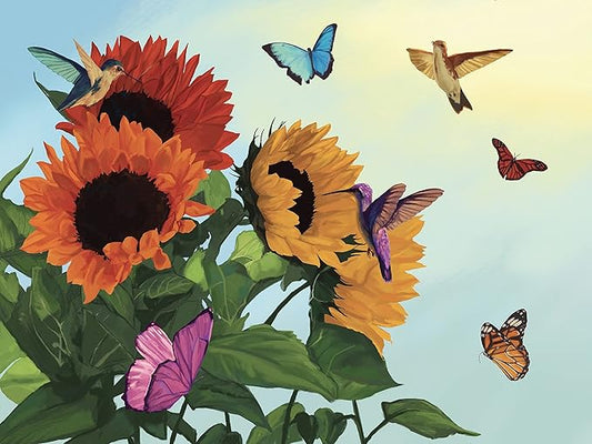 Large Piece Jigsaw Puzzle – Easy & Colorful, Dementia & Memory Activities for Seniors, Elderly Gifts, 48 Pieces, Summer Bloom