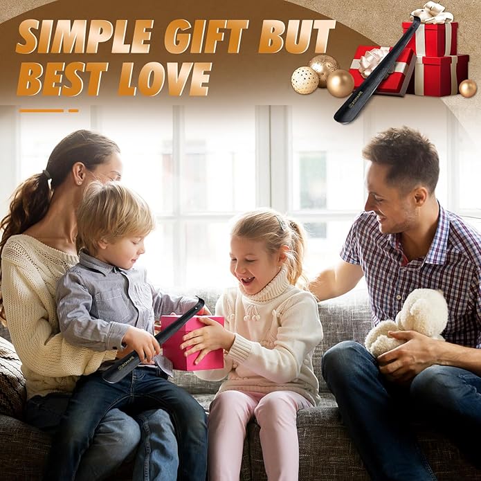 ZOMAKE Shoe Horn Long Handle for Seniors Men Women,16.5" Metal Long Shoehorn for Boots Shoe Spoon Helper