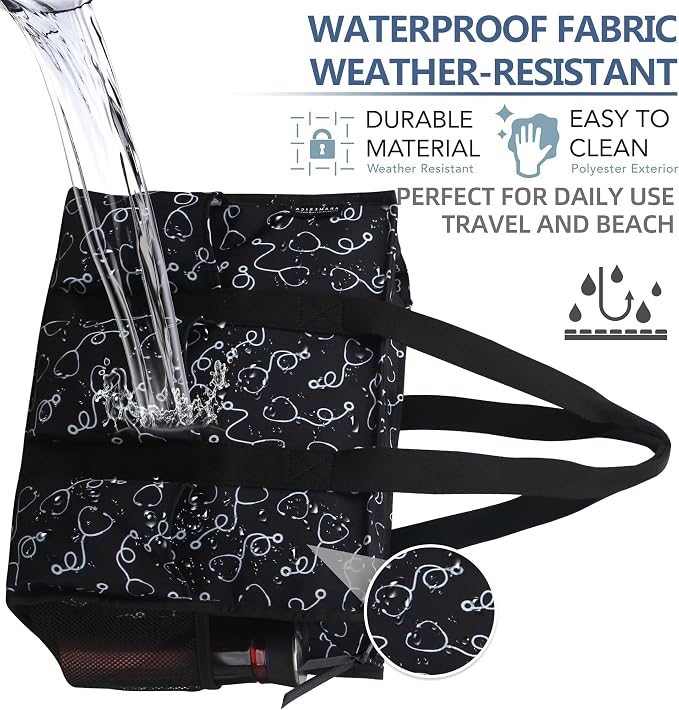 ABAMERICA Nurse Bags for Work Nursing Bag Multiple Pockets Waterproof Organizing Zip Top Clinical Bag for Nursing Students