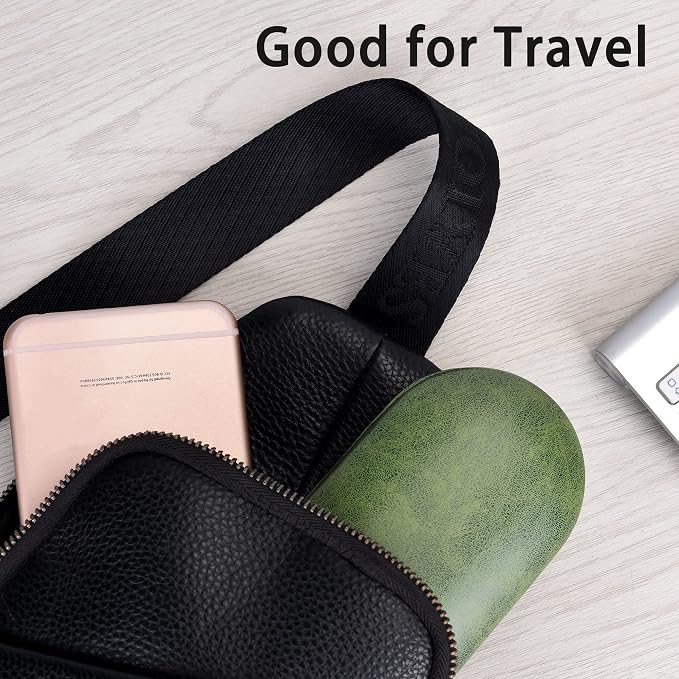 Muf 2 in 1 Contact Lens Case and Glasses Case, Double Sided Design with Mirror, Portable Travel Kit with Tweezer, Remover and Solution Bottle, Green