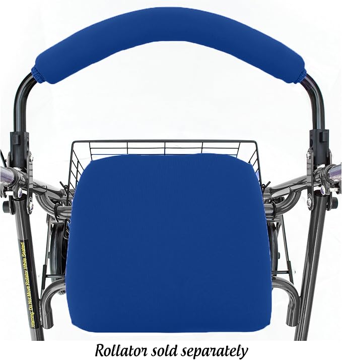 Top Glides Universal Rollator Walker Seat and Backrest Covers (Blue)