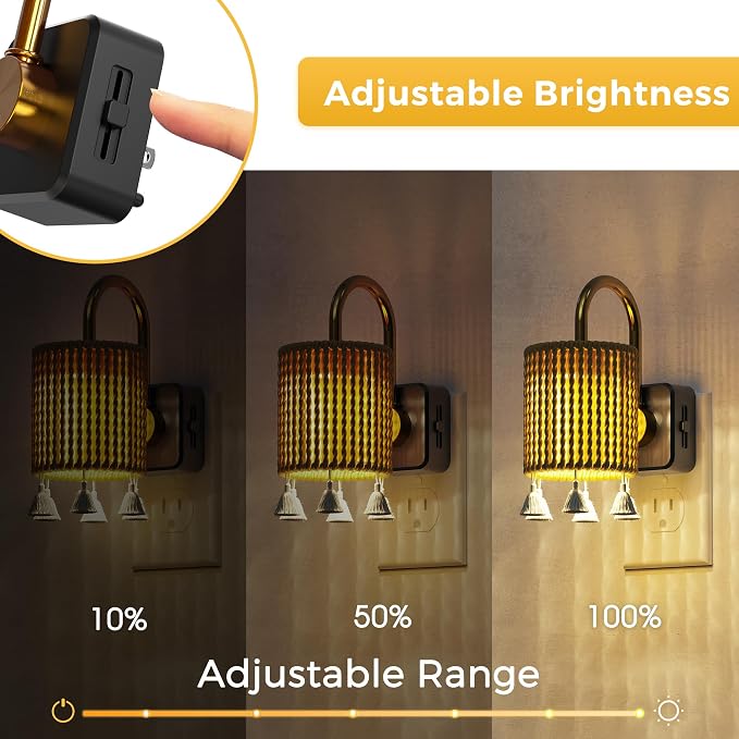 L LOHAS LED Night Lights Plug into Wall, Boho Fabric Cylinder Night Light | Decor Nightlight with Tassel,Dusk to Dawn Sensor,0-100LM Dimmable Vintage Night Lights for Bedroom,Living Room,Hallway