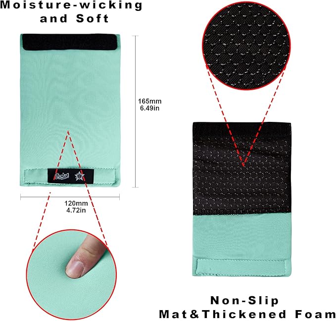 Universal Walker Hand Grip Padded Covers Non-Slip Cushion Foam for Folding Wheelchair Rollator Crutch Handle Pads 2-Pack Cyan
