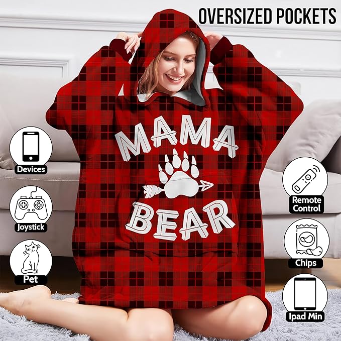 Wearable Blanket Hoodie For Mom Wife Best Ever Hoodie- Christmas Gift From Husband Daughter Anniversary Birthday