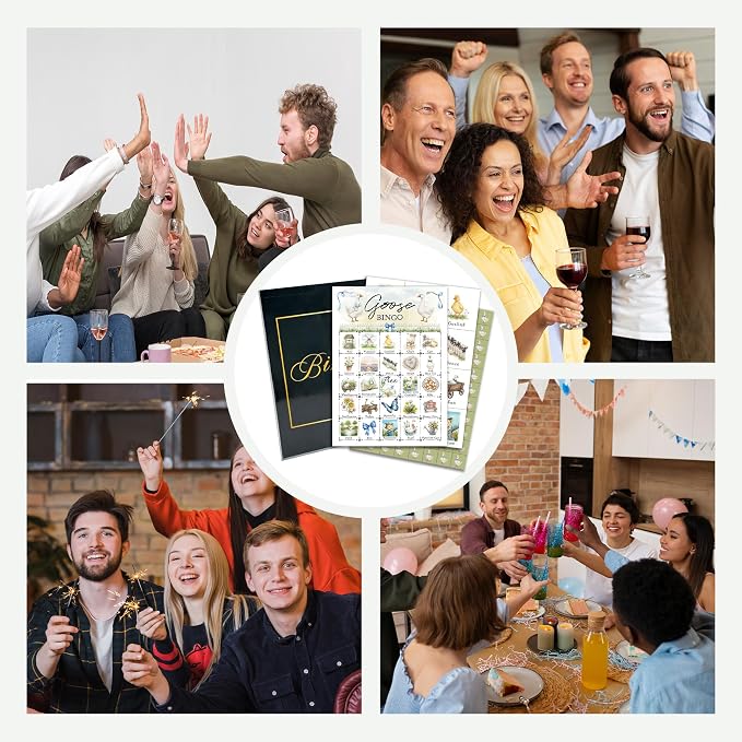 Goose Bingo Game Cards, Silly Goose Bingo Set for Adults Large Group, Spring Fun Games, Funny Party Activities, Icebreaker Games for Family Friends, 09