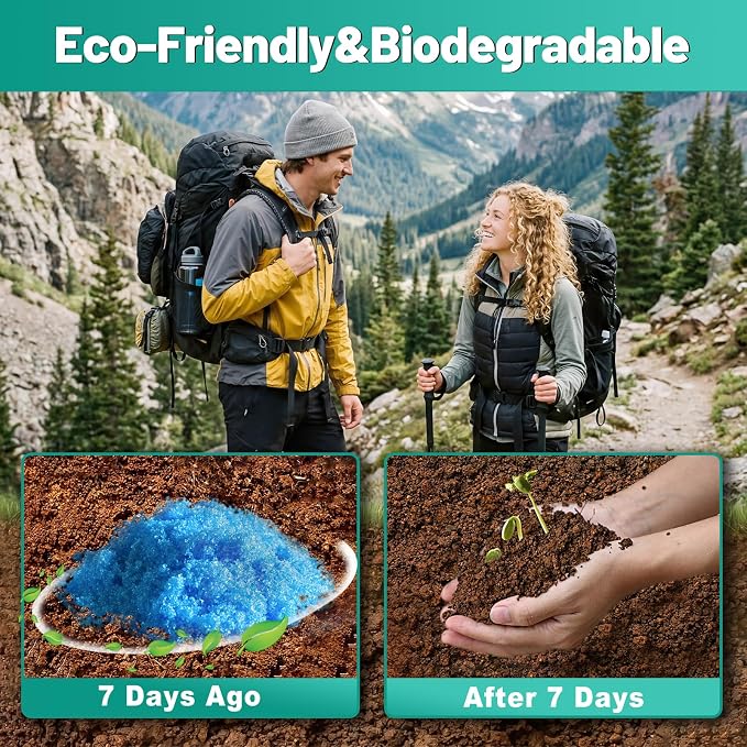 Poo Powder for Portable Toilet Gel Powder, Camping Toilet Gel | Pee Powder, Eco Toilet Gel for 650ml Urine/10g, Toilet Gel Powder for Outdoor Camping and Hiking