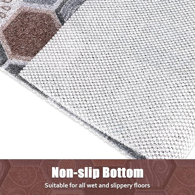 Shower Mat Bathtub Mat Non-Slip, 32x32 Inch, Soft Comfort Bath Mat with Drainage Holes, PVC Loofah Massage Bathmat for Shower, Tub, Bathroom, Wet Areas, Quick Drying