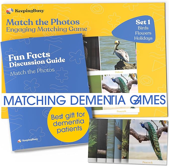 Keeping Busy Match The Photos with Fun Facts Set 1 Dementia Activities for Seniors Alzheimers Products for Elderly Memory Games for Seniors Activity Kits for Dementia Patients Memory Games for Adults