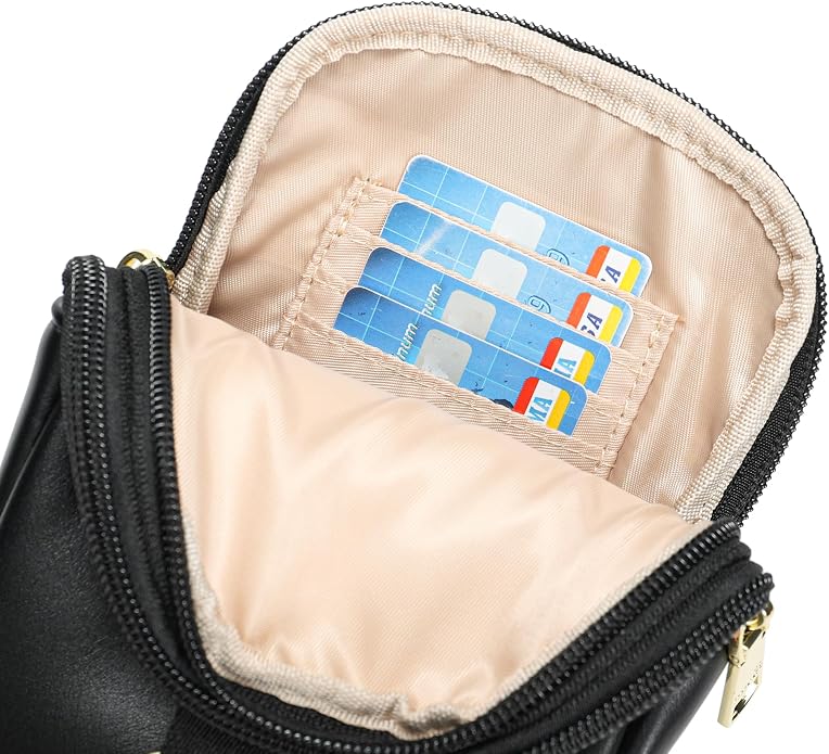 Lightweight Small Crossbody Sling Bag for Women | Mini Travel Purse,Multi-pocket with Card Slots,Durable Vegan Leather,Everyday Carry