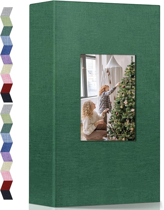 popotop Photo Album 4x6-300 Photos Linen Cover Photo Books with 300 Horizontal Pockets,Slip-in Picture Albums for Family Wedding Anniversary Baby Vacation Pictures