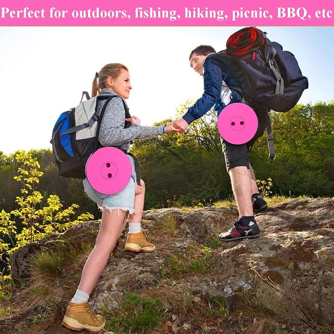 Fishboy Upgraded Collapsible Stool, 400lbs Max Weight, Lightweight But Sturdy, Portable Retractable Folding Telescoping Foldable Camping Stool for Adults Outdoor Fishing Hiking BBQ