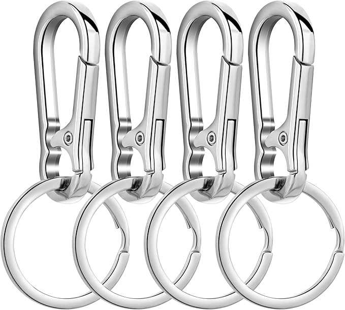 Wikavanli Metal Keychains Keyring Key Chain Ring Clip Holder Organizer for Home Car Keys Key Finder Women Men