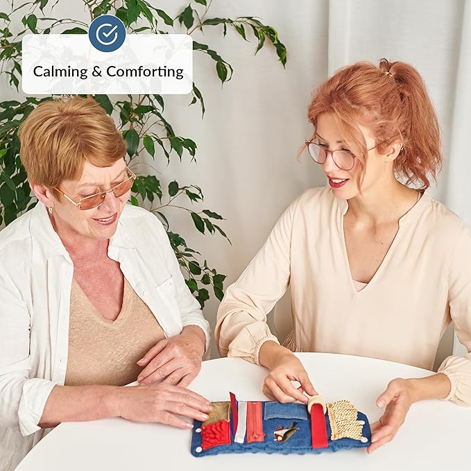 Fidget Wrist Cuff Sensory Toys | Fidget Toys for Dementia | Dementia Products for Elderly | Anxiety Sleeve | Gifts and Activities for Seniors with Alzheimer’s or Dementia