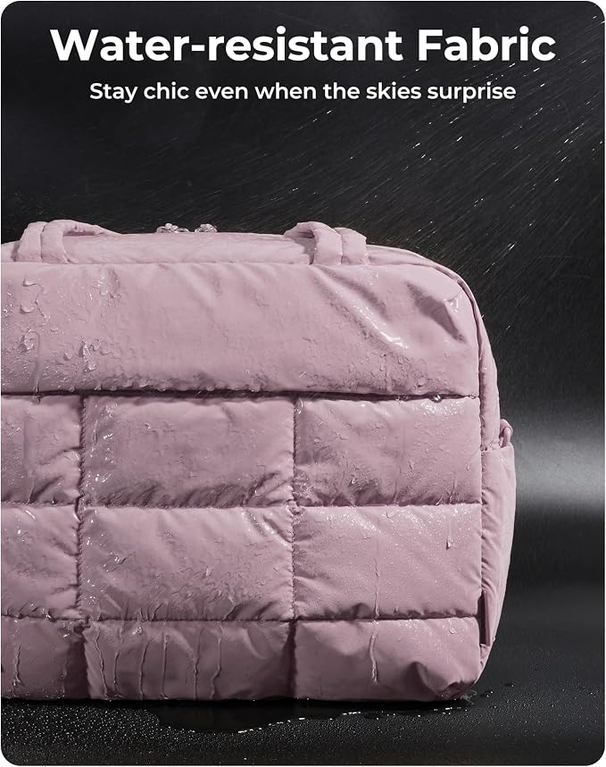 BAGSMART Gym Bag for Women, Carry on Travel Duffel Bag, Water-resistant Weekender with Shoe Compartment for Gym Travel Work, Purple, Medium