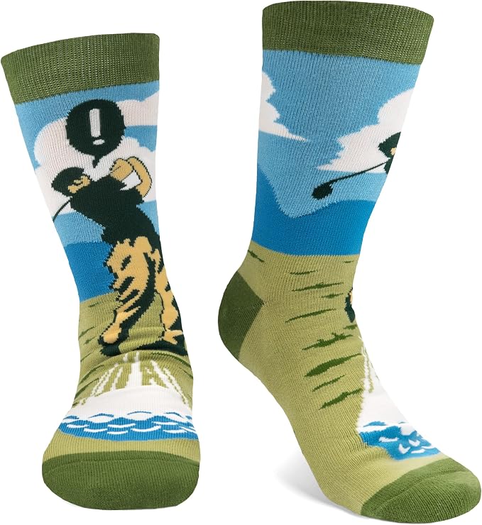 Lavley Funny Golf Socks - Fun gift for golfers - Unisex one size fits most - Great for birthdays or stocking stuffers