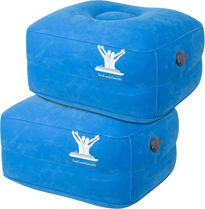 2pc Small Inflatable Blocks Bundle - Portable Posture Therapy Air Pillow, Support Resistance, Strength, Balance for Neck, Shoulder, Hips, Pelvis, Back, Lumbar, Knees & Lower Body Work