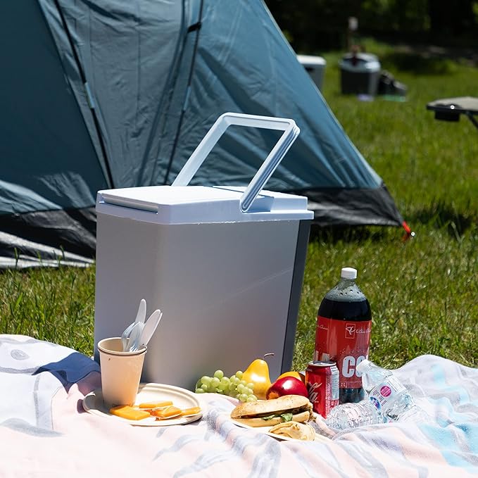 Koolatron 12V Iceless Cooler & Warmer – Portable Electric Cooler/Nevera Portátil Eléctrica for Car Truck Camper Boat, Hard Sided Mini Fridge for Camping Picnic Travel Lunch Food Drinks Office 18 qt