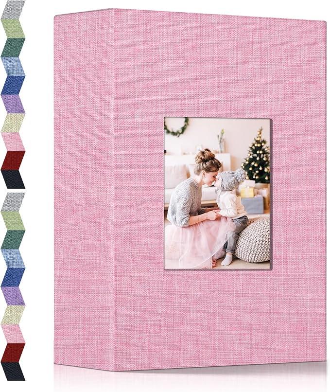 popotop Photo Album 4x6-200 Photos Photo Books with 200 Horizontal Pockets,Linen Cover Albums for Family Wedding Anniversary Baby Vacation Pictures