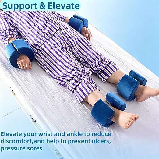 1pcs Foam Foot Elevator Support Pillow Ankle Heel Protector Anti-Bedsore Rest Elevating Support Pad Patient Elderly Foot & Hand Cushion for Relieve Pressure Preventing Ulcers Sores