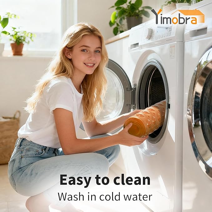 Yimobra Non Slip Bathtub Mat 40 x 16 Inch, Extra Long Shower Mat with Drain Holes, Machine Washable Baby Bath Mats, Strong Suction Cups for Bathroom Floor, Clear Brown