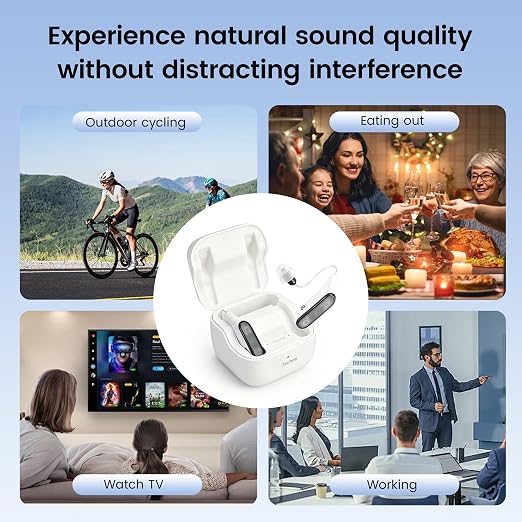 FacePro OTC Hearing Aids with Bluetooth for Seniors and Adults | Rechargeable Hearing Aids with App Control, Noise Reduction and 25H Battery for Daily Conversations and Calls