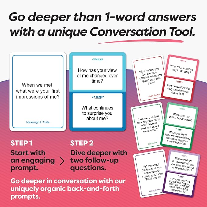 GET Talking: Relationships - Conversation Cards for Couples, 150 Expert-Written Questions on 50 Cards - Couples Card Game for Date Night, Travel & Anniversaries - Put Away Your Phones