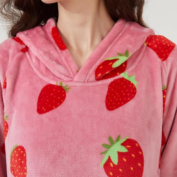 Blanket Hoodie, Long Hooded Blanket Sweatshirt as Birthday Gifts for Women Men, Long Wearable Blanket for Women Men.