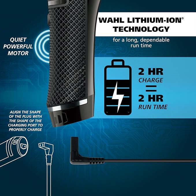 Wahl USA Pro Series High Visibility Skeleton Style Trimmer, Lithium-Ion Cordless USB Rechargeable All in One Shaving & Close Cutting Beard Trimmer for Men with Near Zero Gap Blade – 3026018
