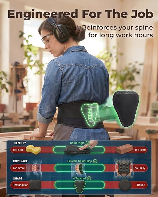 Sparthos Back Support Belt - Relief from Back Pain, Sciatica, Herniated Disc - Lower Backbrace With Lumbar Pad For Home & Lifting At Work - For Men & Women - Fits 24–31″ Waist (X-Small, Check Sizing)