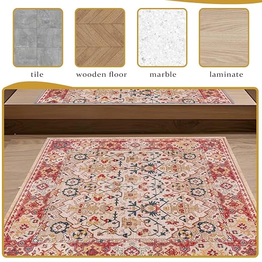 8”x 30” Carpet Stair, Anti-Slip Carpet Treads for Wooden Steps, Self-Adhesive Decorative Stair Runners, Slip-Resistant Treads for Indoor Wooden Staircases (1, Red, 30X30 inch)