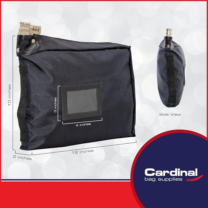 Large Combination Locking Medicine Bag, Black | Includes Pill Box, Removable Clear Bags, Prescription Bottle Organizer, Travel Carry Case, Combination Lock