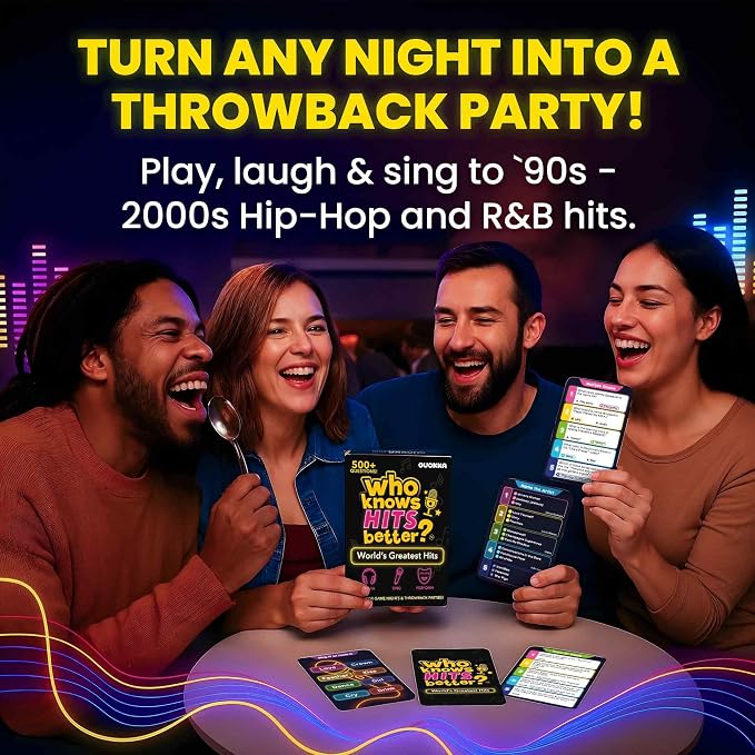 Quokka Who Knows Hits Better? 500+ Questions Music Games – The Ultimate Music Trivia Challenge for Adult & Family Party Games – Fun Singing, Karaoke & Guess-the-Song Game Night for Teens & Girls