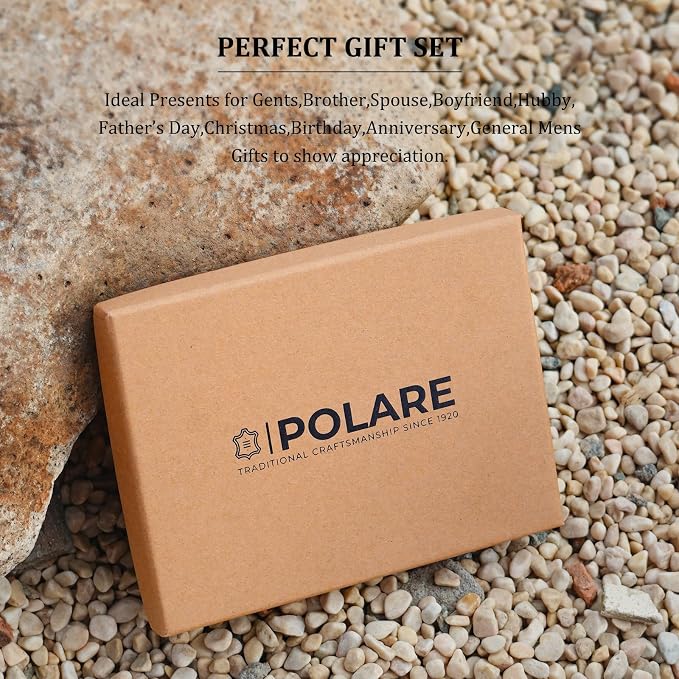 Polare Full Grain Leather Pilot Wallet Passport Holder RFID Blocking Tri-fold Travel Cover Document Organizer for Aviation Professionals