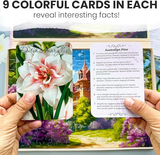 QUOKKA 100 Pieces Dementia Puzzles for Elderly - 3SET Large Piece Puzzles for Seniors - 9 Memory Flashcards with Facts I 25 Discussion Prompts per Puzzle - Alzheimer's Activities Products for Elderly