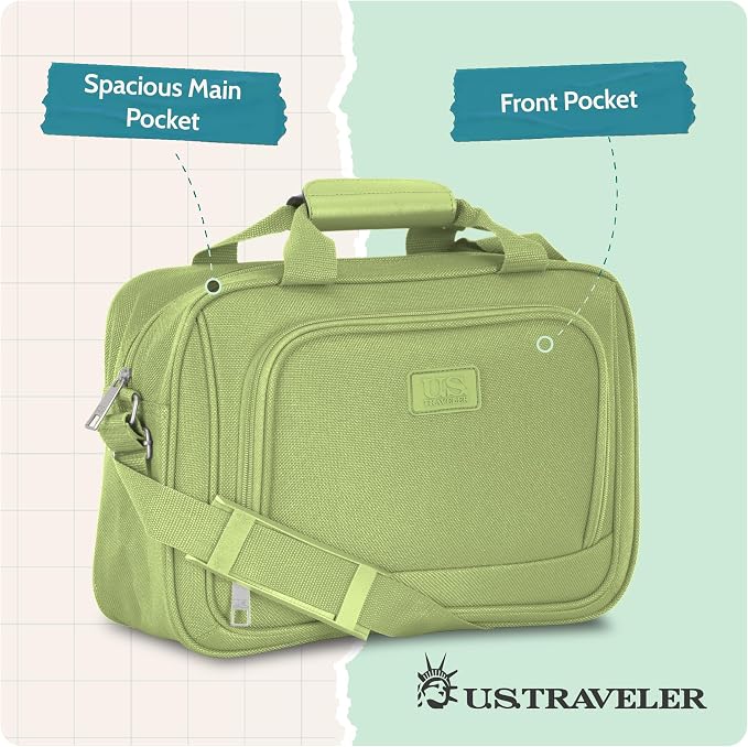 U.S. Traveler Rio 14" Travel Tote Bag, Lightweight 1200D Carry-On Bag for Women & Men