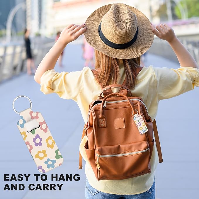 Chapstick Holder Keychain Lip Balm Holder with Clip