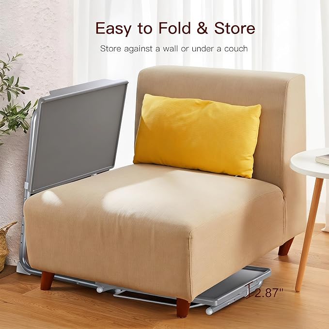 HUANUO Adjustable TV Tray Table - TV Dinner Tray on Bed & Sofa, Comfortable Folding Table with 6 Height & 3 Tilt Angle Adjustments (Gray)