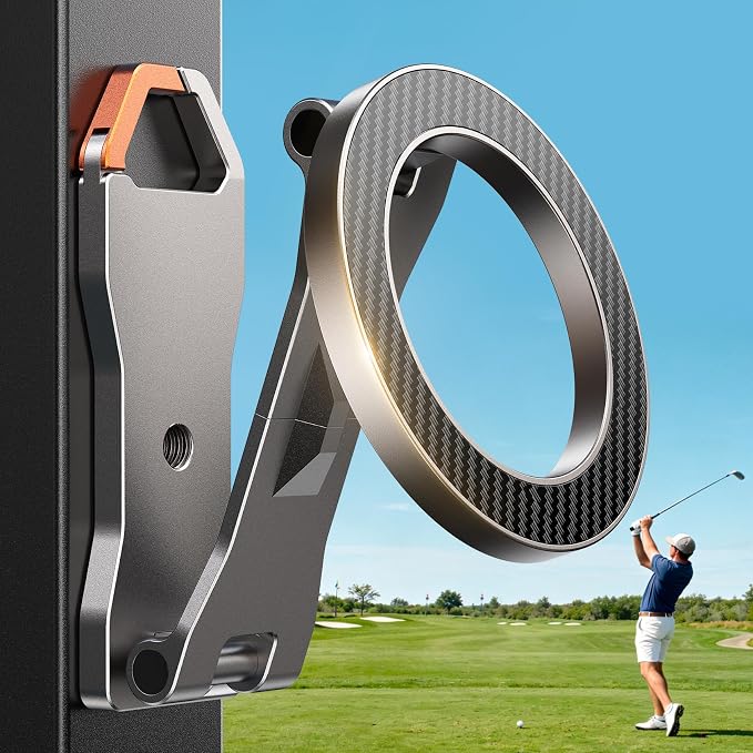 Chfeila Alloy Magnetic Golf Cart Phone Holder for iPhone [Ultra Magnet] Men Golf Gifts for Fathers Day Dad Gifts for Fathers Day Birthday Gift for Men Husband Him Boyfriend Grandpa from Daughter Wife