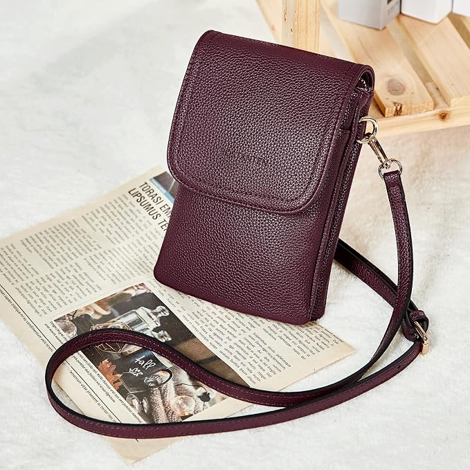 BOSTANTEN Small Crossbody Bag for Women Designer Cell Phone Purse | Vegan Leather, Multiple Pockets, Card Slots, Compact Size for Phone, Cards and Keys, Daily Travel Shopping Use