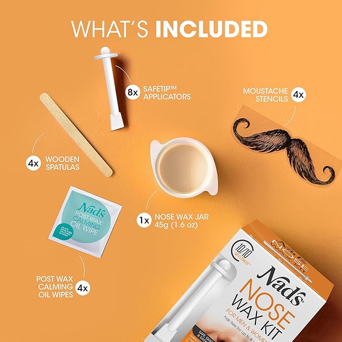 Nad's Nose Wax Kit for Men & Women - Waxing Kit for Quick & Easy Nose Hair Removal,(Pack of 3)