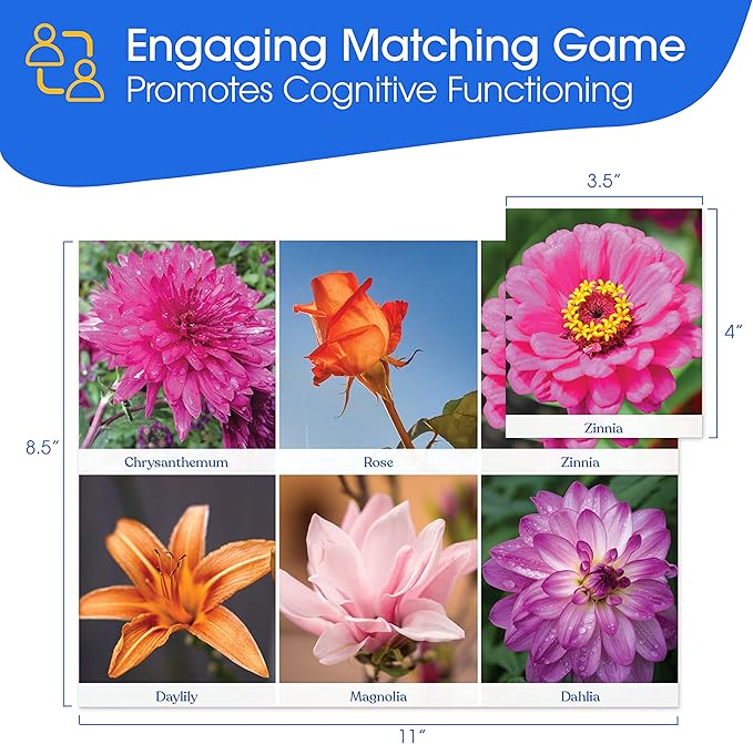 Keeping Busy Match The Photos with Fun Facts Set 1 Dementia Activities for Seniors Alzheimers Products for Elderly Memory Games for Seniors Activity Kits for Dementia Patients Memory Games for Adults