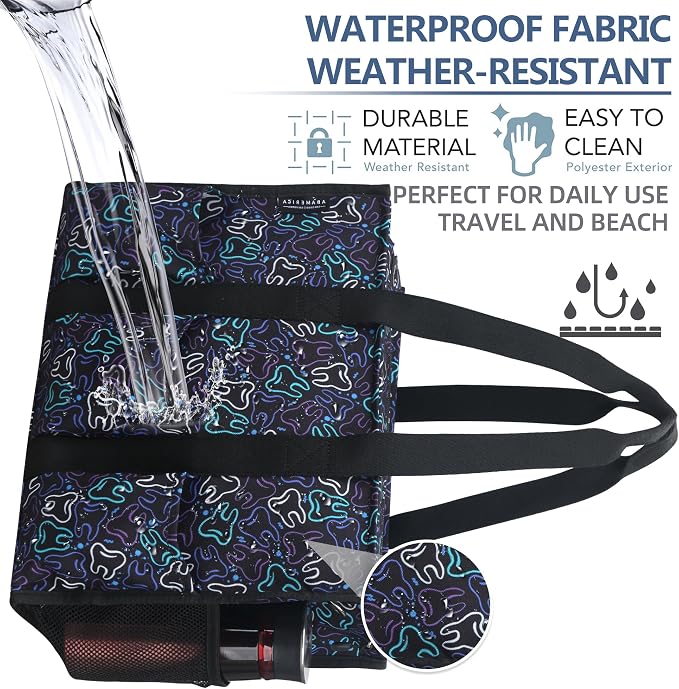 ABAMERICA Nurse Bags for Work Nursing Bag Multiple Pockets Waterproof Organizing Zip Top Clinical Bag for Nursing Students
