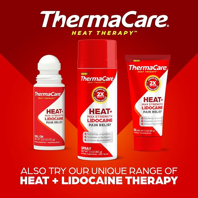 ThermaCare Knee Heat Wraps for Knee Pain Relief - Heating Pads with 8-Hour Heat Therapy - Flexible Heat Wraps for Joint & Muscle Pain, Secure Fit for Daily Comfort & Support for Wear - 6 Count